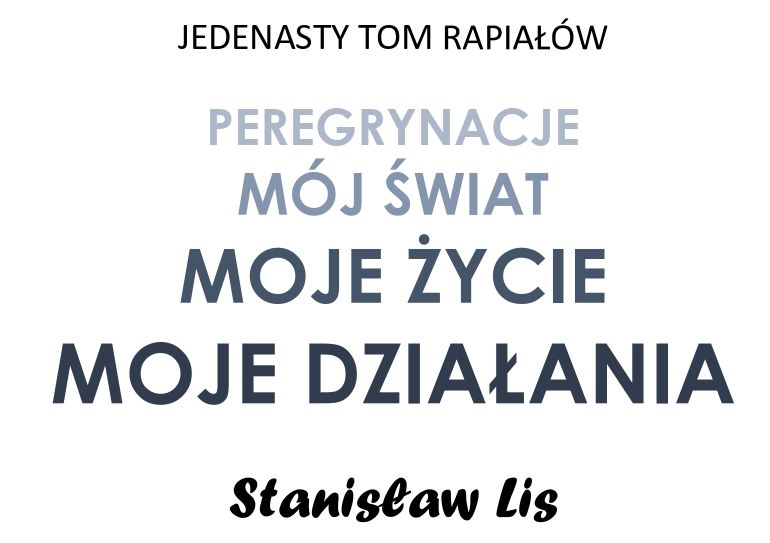 11 Tom Rapiałów: PEREGRYNACJE. MÓJ ŚWIAT. MOJE ŻYCIE. MOJE DZIAŁANIA.